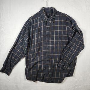 Vintage Arrow Grey Plaid Flannel Shirt‎ Size Large